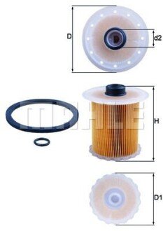 Фільтр паливний 1.9D/dTi Kangoo 97-/Clio 98-05/Megane 96-03 (Lucas) MAHLE KX 81D