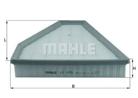Фільтр повітряний BMW 3 (E90-E93) 3.0i 05-13 (N52) Mahle LX1478 Купити в Україні