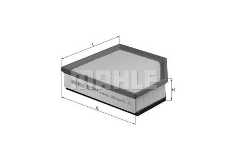 Фільтр повітряний Volvo S60 10-18/S80 /V70 /CX70 3.0-3.2 06- MAHLE LX 1593/2 (фото 1)