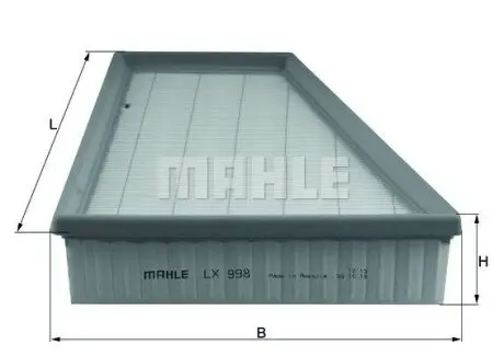 Фільтр повітряний Skoda Fabia/Roomster /VW Polo 1.2/1.4i 99-14 Mahle LX998 Купити в Україні