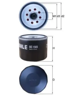 Фото 1 — Фільтр масляний MAHLE (OC1565) Фото Фільтр масляний MAHLE (OC1565) изображение 1