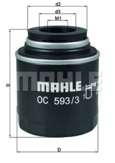 Фільтр масляний MAHLE OC593/3