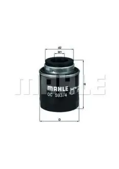 Фільтр масляний VW Caddy III/Tiguan/Touran 1.2/1.4TSI 10 Mahle OC593/4 Купити в Україні
