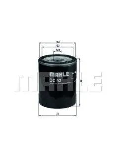 Фильтр масляный Opel Astra F 1.7D 91-98 Mahle OC 93