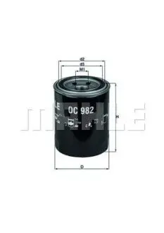 Фільтр масляний Subaru Forester 2.0 D 08-13/Forester 2.0 D 08-14 Mahle OC982 Купити в Україні