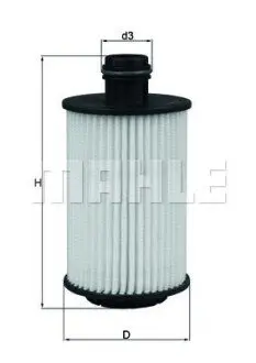 Фільтр масляний Chevrolet Captiva/Cruze/Orlando/Opel Antara 2.0D/2.2D 10-/Dodge Ram 1500 3.0CRD 18 Mahle OX1012D Купити в Україні