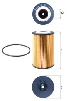 Фільтр масляний MB C-class (W204)/E-class (W211/W212) 06-15 Mahle OX1161D Купити в Україні