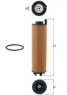 Фільтр масляний MB E-class (W213) 18- (OM654/M256) MAHLE OX 1301D Купити в Україні