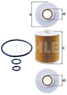 Фільтр масляний MAHLE OX 163/4D