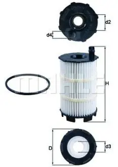 Фільтр масляний Audi A4/A6/A8/Q7 / VW Touareg 4.2-5.2 i 05 Mahle OX350/4D Купити в Україні