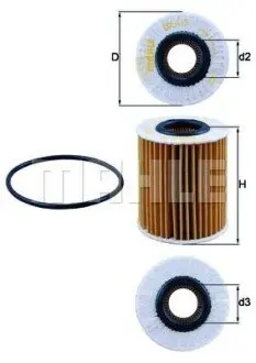 Фільтр масляний Toyota Auris/Avensis/Corolla/Prius/Rav4 2.0/2.2D/D-4D 05 Mahle OX 413D2 Купити в Україні