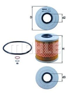 Фільтр масляний двигуна BMW (Knecht-) MAHLE OX91D