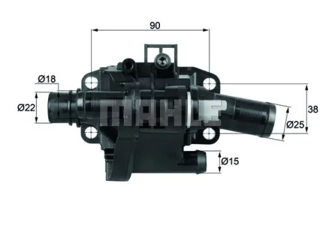 Термостат Citroen Berlingo 1.6HDI 05-/Jumpy 1.6HDI 08- Mahle TH 41 83