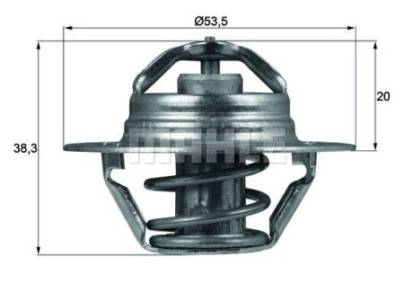 Термостат Citroen Jumper 2.0 94-02/Peugeot Partner 1.1-1.4 96-15/Renault Kangoo 1.9 TDI 00- (88 °C) MAHLE TX 88 88D