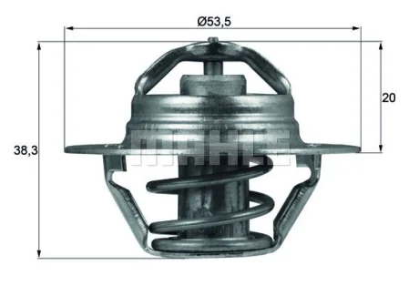 Термостат Citroen Jumper 2.0 94-02/Peugeot Partner 1.1-1.4 96-15/Renault Kangoo 1.9 TDI 00- (88 °C) Mahle TX 88 88D
