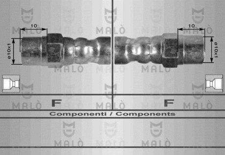 Тормозной шланг MALO 8041 (фото 1)