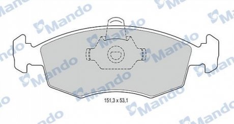 Тормозные колодки для дисков MANDO MBF015166 (фото 1)