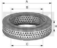 Фільтр повітряний CASE, BOTTARINI KDV 21, KS 58, KS 67 BUCYRUS-ERIE 61R DAVID BROWN 1200, 1210, 1212, 850, 880, 900, 950, 990, 995, 996 TAMROCK FI 40 Mann C2178