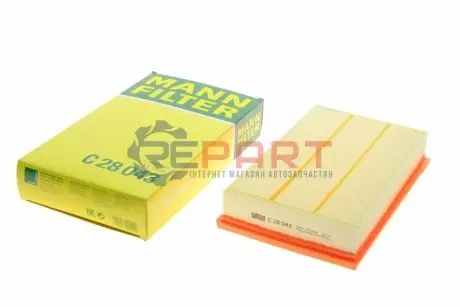 Фільтр повітряний Skoda Fabia/Karoq/Kodiaq/Octavia/VW Caddy/Golf/Passat/Tiguan 1.0MPI/TSI/1.5TSI 17- MANN C28043 Купити в Україні