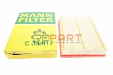Фільтр повітряний Toyota Hilux VIII 2.4D/2.8D/2.7 15- MANN C33017 Купити в Україні