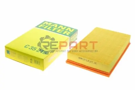 Фото Фільтр повітряний Volvo S80 2.0-2.4 20V/2.4-2.5T/2.5TDI/2.8-3.0 24V/3.0 T6 98-06/V70 2.0Turbo 00-06 MANN (C35215) зображення 1