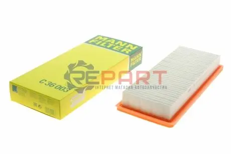 Фільтр повітряний Citroen C4/C5/Peugeot 3008-5008 1.6Hybrid/THP/VTi 08-/Mini Cooper 1.6S Turbo 06-16 MANN C36003 Купити в Україні