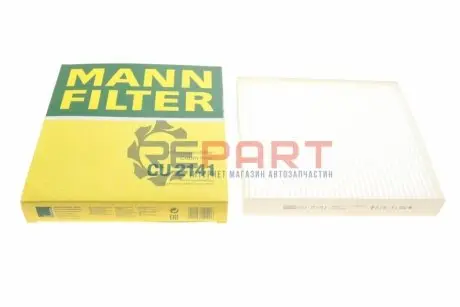 Фільтр салону CHEVROLET TRAILBLAZER CITROEN C4 AIRCROSS, C-CROSSER, C-CROSSER ENTERPRISE FIAT FULLBACK ISUZU D-MAX II, D-MAX III MITSUBISHI ASX, ECLIPSE CROSS, L200 1.5-3.6 11.05 Mann CU2141 Купити в Україні