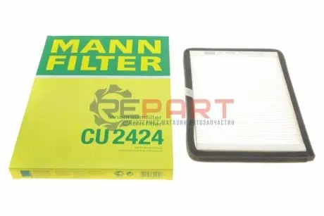 Фільтр салону RENAULT MEGANE I, MEGANE I CLASSIC, MEGANE I COACH, MEGANE SCÉNIC 1.4-2.0 08.95-12.08 Mann CU2424 Купити в Україні