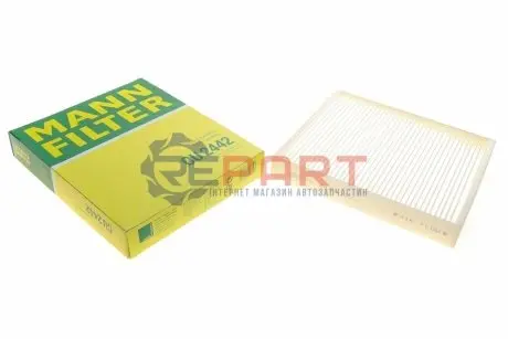 Фільтр салону BUICK LA CROSSE CADILLAC SRX CHEVROLET AVEO, CAMARO, COBALT, CRUZE, MALIBU, ORLANDO, SPARK, TRAX, VOLT OPEL AMPERA, ASTRA H CLASSIC, ASTRA J, ASTRA J GTC 1.0-3.6 04.04 Mann CU2442 Купити в Україні