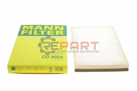 Фільтр салону OPEL ASTRA G, ASTRA G CLASSIC, ASTRA H, ASTRA H CLASSIC, ASTRA H GTC, ASTRA J GTC, ZAFIRA A 1.2-2.2D 02.98 Mann CU3054 Купити в Україні