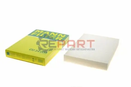 Фільтр салону VOLVO EX90, S60 III, S90 II, V60 II, V90 II, XC60 II, XC90 II POLESTAR POLESTAR 1 2.0-Electric 09.14 Mann CU34003 Купити в Україні