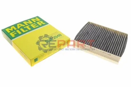 Фото Фільтр салону Citroen Nemo/Peugeot Bipper/Fiat Fiorino/Qubo 08-/Tipo 15-/Doblo 10-/Opel (вугільний) MANN (CUK2040) зображення 1