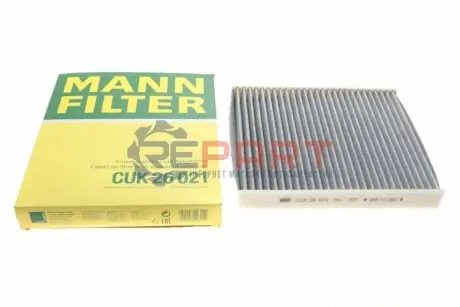 Фільтр салону VW Polo 1.0TSI/Seat Ibiza 1.0 i/1.6 TDI 17- (вугільний) Mann CUK26021 Купити в Україні