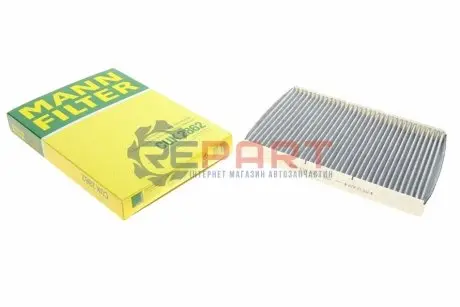 Фільтр салону VW Golf IV/Skoda Octavia/Audi A3 1.0-3.2 92-10 (вугільний) MANN CUK2862 Купити в Україні