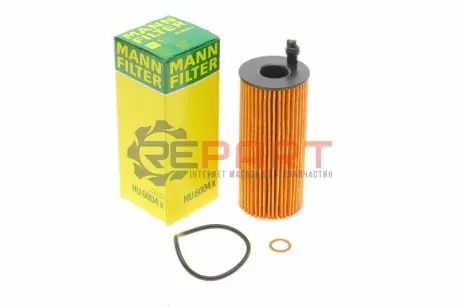 Фільтр масляний BMW 3 (E90-E93/F30/F80)/4 (F32)/5 (F10/F18)/7 (F01-F04)/X5 (F15/F85) 10- (N47/N57) MANN HU6004X Купити в Україні