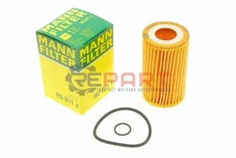 Масляний фільтр RENAULT CLIO II, KANGOO, KANGOO EXPRESS, THALIA I, TWINGO I 1.0/1.2/1.2LPG 05.96 Mann HU611X Купити в Україні