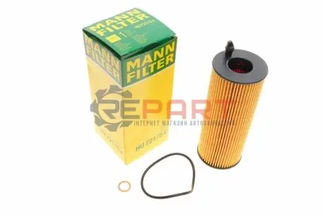 Фільтр масляний BMW 1/3/X1/X3 2.0d N47/M47 07-15/BMW 5/7/X5/X6 3.0d N57 12-19 Mann HU7215X Купить в Украине