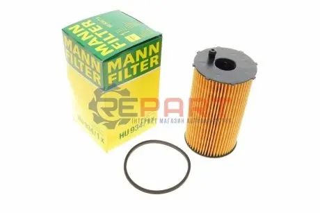 Масляний фільтр (з ущільненням) CITROEN C5 III, C6 JAGUAR S-TYPE II, XF I, XJ LAND ROVER DISCOVERY III, DISCOVERY IV, RANGE ROVER SPORT I PEUGEOT 407, 607 2.7D 06.04 Mann HU9341X Купити в Україні