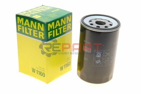 Фильтр масла - W 1160 (07W115561) MANN W1160