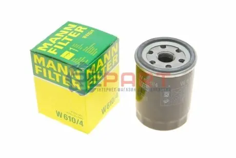 Фільтр масляний Nissan Micra 1.0-1.4i 92-10/ Primera 2.0i 90-96/Sunny 2.0GTI 90-95/JCB 8008 06- MANN W6104 Купити в Україні