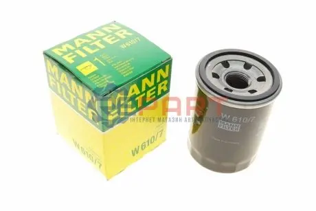 Масляний фільтр HYUNDAI ATOS, I10 I, I10 II, I20 I, I20 II, I20 III 1.0-1.2LPG 06.03 Mann W6107 Купити в Україні
