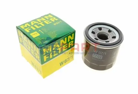 Фільтр масляний Mazda 3 1.3/1.6 03-14/1.5-1.6 Skyactive 13-19/Renault 1.5-1.6E-Tech 20- MANN W671 Купити в Україні