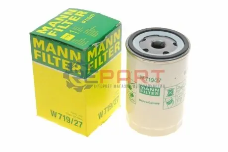 Масляний фільтр CHRYSLER PT CRUISER FORD COUGAR, ESCORT CLASSIC, ESCORT V, ESCORT VI, FIESTA III, FIESTA IV, FIESTA V, FOCUS I, FUSION, GALAXY I, GALAXY MK I, KA, MAVERICK, MONDEO I 1.3-D Mann W71927 Купити в Україні