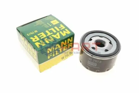 Фільтр масляний Renault Trafic 1.9DCI/Kangoo 1.5dCi/1.9D (h=50mm) (низький) MANN W 75/3 Купити в Україні