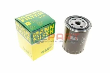 Масляний фільтр FORD GALAXY I SEAT ALHAMBRA, CORDOBA, CORDOBA VARIO, TOLEDO I VW CALIFORNIA T4 CAMPER, GOLF III, GOLF IV, PASSAT B3/B4, POLO, POLO III CLASSIC, SHARAN 1.9D 10.92-05.03 Mann W8301 Купити в Україні
