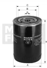 Фільтр охолоджуючої рідини DAF 95, 95 XF FIAT 1000 FORD 6000 JOHN DEERE 5000, 6000 4045-VF390M 01.73-12.08 Mann WA94018 Купити в Україні