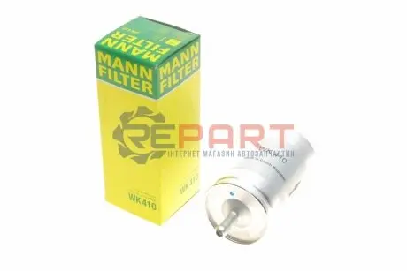 Паливний фільтр NISSAN BLUEBIRD OPEL CORSA A SKODA FAVORIT, FAVORIT FORMAN, FELICIA CUBE, FELICIA I, FELICIA II 1.2-2.0 09.88 Mann WK410 Купити в Україні