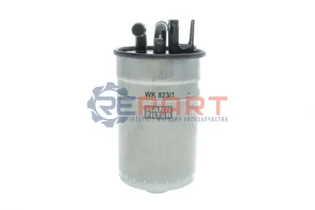 Паливний фільтр AUDI A4 B5, A4 B6, A4 B7, A6 C5, A8 D2, ALLROAD C5 SKODA SUPERB I VW PASSAT B5, PASSAT B5.5 2.5D/3.3D 01.97-03.08 Mann WK 823/1 Купити в Україні