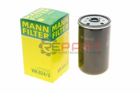 Паливний фільтр HYUNDAI ACCENT II, ACCENT III, GETZ, H-1, H-1 / STAREX, MATRIX, SANTA FÉ I, SANTA FÉ II, SONATA V KIA CARENS I, CARENS III, MAGENTIS II, RIO II, SORENTO I 1.5D-2.5D 04.01-03.13 Mann WK 824/2 Купити в Україні