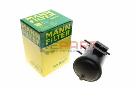 Паливний фільтр RENAULT ESPACE III, KANGOO, KANGOO EXPRESS, LAGUNA I, LAGUNA II, MASTER II, MEGANE I, MEGANE I CLASSIC, MEGANE I COACH, SCENIC I 1.9D/2.2D/2.5D 03.97 Mann WK9391 Купити в Україні